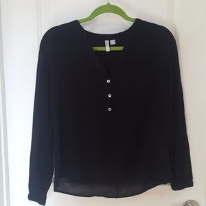 Old Navy black sheer tunic size Medium